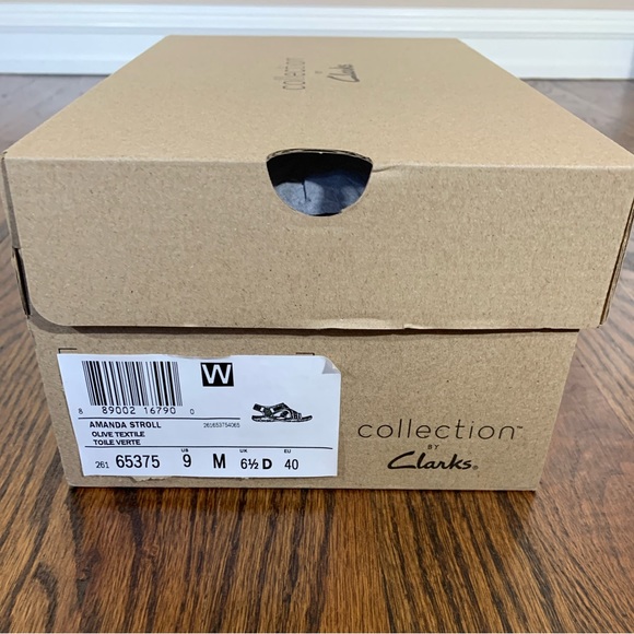 NEW Clarks Women's Amanda Stroll Flat Sandal Army Green Yellow Size 9M - Picture 2 of 14